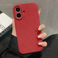 Liquid silicone is suitable for Apple 17 soft IP16promax polka dot 15ai button all-inclusive 14 sets of 13 mobile phone cases iPhone 17