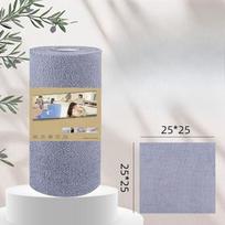 50sheets Reusable Kitchen Cleaning Cloth Roll Microfiber Absorbent Towels for Kitchen Dish Wiping and Household Cleaning 50pcs pilka spalva