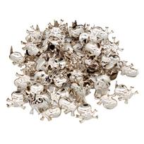 50vnt Gothic Skull Metal Kniedės Smeigtukai Krepšiai Drabužiai Skrybėlės Odinis Dekoras 13mm sidabras