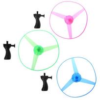 LED mirksi plastikinis traukiamas string skraidantis lėkštė Propeleris Žaislinis diskas Sraigtasparnis 1