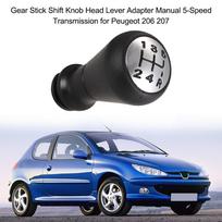 Pavarų svirties perjungimo rankenėlės galvutės svirties adapteris, mechaninė 5 greičių transmisija, skirta Peugeot 206 207 black