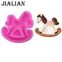 Silikoninė forma Baby Trojos arkliuko žaislai forma Fondant kepimo šokoladinio pyrago dekoravimo įrankiai Craft Form rožinė