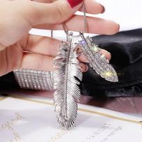 Ilgi karoliai moterims Crystal Choker karoliai ir pakabukai Madingi megztinių grandinėlės papuošalai  Leaf