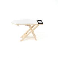 Lėlių namelis Mini Craft baltos medienos lyginimo lentos scenos priedai Lėlių namelio miniatiūriniai baldai žaislas, tik lyginimo lenta balta