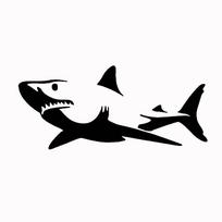 Automobilių išorės apdaila Cool Shark Motociklai PET Lipdukai Atspindintys Automobilių Lipdukai Lipdukai Dekoras Automobilių dalys juoda