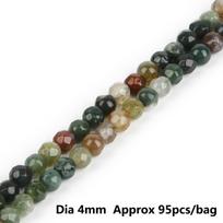 Fasetuoti Indijos akmens karoliukai, 4-10mm Natūralaus brangakmenio 15” gija PASIDARYK pats apyrankių gamybai 6mm 63pcs gray