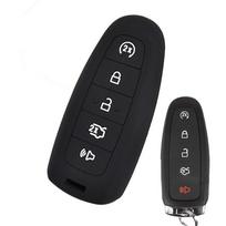 5 mygtukų silikoninis nuotolinio valdymo raktų dangtelis skirtas Ford Edge Escape Expedition Explorer Focus Taurus Flex C-MAX Fob Case Shell Protector