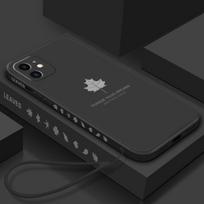 Dėklas skirtas iPhone 14 13 12 11 Pro Max Case Minkštas skystas silikonas Klevo lapas Odą apsaugantis Galinis dangtelis Dėklas skirtas iphone XS Max XR 6 7 8 Plus For iphone 12 juoda