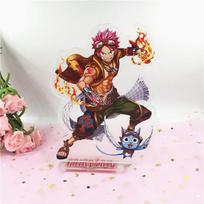 Anime žaidimas Fairy Tail akrilinis Cosplay personažų stovas akrilinis figūrų stovas, dažytas stalo dekoras, ornamentas, dovana 15 cm gray
