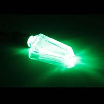 1vnt universalus motociklo LED posūkio signalo žibintas, 2 LED mirksėlis, geltonas, geltonas motociklo DRL lempos motociklo indikatoriaus lemputė 12V, 5 spalvos žalia
