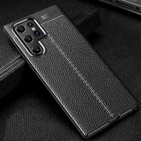 KEYSION atsparus smūgiams dėklas, skirtas Samsung S22 Ultra 5G S22 Pro odos tekstūros silikoninis telefono dangtelis, skirtas Galaxy S21 Ulta 21 FE S20+Plus for Galaxy S22 Ultra juoda