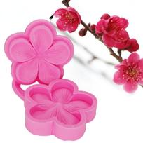 Silikoninis pelėsis Slyvų žiedas Sugarcraft gėlių fondantas šokolado formelė Vestuvių tortų dekoravimo įrankiai rožinė