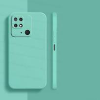Prabangus skysto silikono telefono dėklas, skirtas Redmi 10C Redmi10C smūgiams atsparus minkštas galinis dangtelis Coque RedMi10C RedMi 10 C kvadratinis dėklas RedMi 10C žalia šviesa spalva