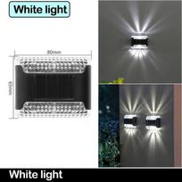 Led saulės saulės šviesos sieninė lempa lauko sodo kiemo terasa balkono šiltnamio puošmena vandeniui atspari šviesa Namo ir sodo dekoras 1 PCS balta