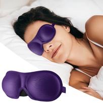 Wiwilys 3D paakių kaukė, skirta miegui ir miegui moterims, vyrams, naktinė miego kaukė šoniniams miegamiesiems One Size black
