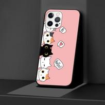 Mielas katės juodas dėklas, skirtas Apple iPhone 11 13 12 Mini 14 Pro Max Xr 7 8 +Se 2020 Xs 6 6s Plus 5 5s silikoninis telefono dangtelis animacinis filmas iPhone 7 8