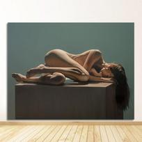 Plakatai ir spaudiniai Sienų dailės drobės tapyba Modernus paveikslas svetainės dekoravimui NoFrame Nordic Girl Juodai baltas fonas 21cm×30cm NoFrame