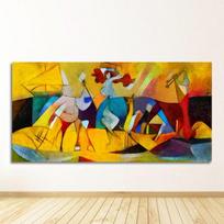 Šiuolaikinės namų dekoro sienų nuotraukos HD spausdinimas ant drobės Aliejiniai paveikslai Svetainės plakatai 1 vnt. Įžymūs Picasso abstraktūs 20cm×40cm NoFrame yellow