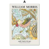 William Morris Abstract Povas Paukštis Pelėda Sienų Menas Drobės Tapyba Šiaurės šalių plakatais ir spaudiniais Sienų paveikslėliai gyvenamojo kambario dekoravimui 21cm×30cm NoFrame