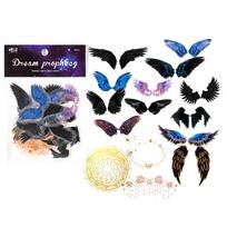 30 vnt/komplektas Kawaii iškarpų albumo lipdukai Fantasy Time Scrapbooking reikmenys dienoraščio planuotojas dekoratyvinis amatų raštinės lipdukas LXY black