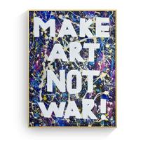 Kurk Meną, Ne Karą Pop Art Retro Plakatas Menas Sieninė Tapyba Svetainės Dekoracija Paveikslas 21cm×30cm NoFrame