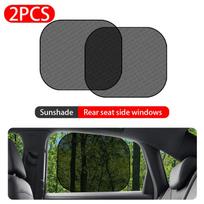 SEAMETAL 2vnt automobilių langų gaubtai tinklelis privatumo apsauga sulankstomas užuolaidas automobilio stogelis 2*Rear side window juoda