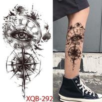 Netikros kaukolės tatuiruotės vyriškos lyties liūto vilko tigro gyvatės vandeniui atsparios tatuiruotės lipdukas rankos menas netikras tatuiruotės vyras XQB-292