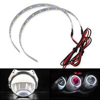 2 vnt 23,5 cm LED juostelės šviesos Angel Eyes LED Halo Ring Eye DRL lemputės baltos spalvos 3030SMD automobilio stiliaus dienos žibintas