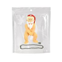 Linksmas nuogas Kalėdų Senelis Plokščias pakabukas Kalėdų eglutės papuošalai Naujųjų metų namų vakarėlio dekoravimas Automobilio pakabukas 2D Acrylic white