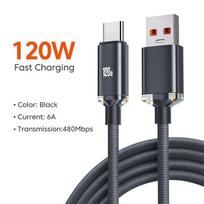 120W 6A greito įkrovimo USB tipo C greito įkrovimo laidas, skirtas Samsung S23 Realme Xiaomi 13 Huawei telefono greito įkrovimo kabelio duomenų kabeliams 1m