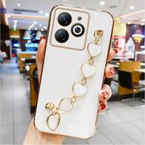 Riešo dirželiu padengtas telefono dėklas skirtas Infinix Hot 40 Pro 40i 30 30i 20 20S 12 Play 11S NFC 11 10 Smart 8 7 minkštas plonas apyrankės dangtelis For Hot 10T
