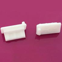 10X USB dulkių kištuko įkroviklio prievado dangtelis Moteriška lizdo sąsaja Apsauga nuo dulkių 1.5x0.7x1.0cm balta