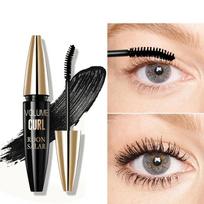 Mascara 4d Fiber Mascara Black Curling Blakstienų drėkinamasis tušas Dvigubas Blakstienų tušas Netepantis Vandeniui atsparus Mascara Makeup Kit
