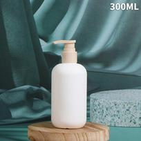 200-500 ml balta tuščia plastikinė butelis su dozatoriumi losjonui, šampūnui, aukštos klasės kosmetikos buteliai, akrilinė pompelė, papildomas 300ml