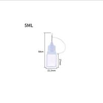 5/10/20/30/50/100 ml pakartotinio adatos galiuko klijų aplikatorius plastikinis butelis eterinio aliejaus įpurškimo pigmento butelis white 5ml