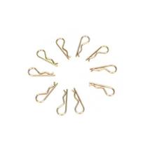 Anglinio plieno R formos spyruoklinis klipsas-smeigtukas 1,2 mm 1,8 mm 2 mm 3 mm 4 mm skersmens tvirtinimo detalės automobilių remontui zinc 1.6x33mm 10pcs