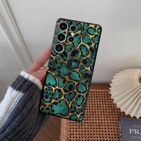 Leopardo dėklas iPhone Samsung A55 A35 M34 S24 Xiaomi Redmi 13 Pro 14C Huawei Honor smūgiams atsparus telefono bamperis juodas matinis TPU apsauga nuo įbrėžimų visiškai dengiantis Samsung Galaxy S20 FE
