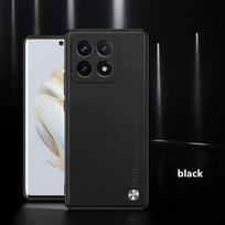 Prabangus odinis plonas minkštas telefono dėklas Xiaomi 14T Pro 12T Poco X6 X5 M6 M4 Pro Redmi Note 14 Pro 13 12 11, vientisos spalvos matinis, atsparus smūgiams buferis Xiaomi 14T juoda