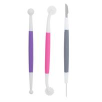 3pcs / set Fondant Cake Decorating Tools Modelling Flower Patterns Pastry Carving Cutter