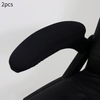 2 vnt. Elastingi biuro kėdės porankių užvalkalai, apsauginės rankovės, porankis Black M