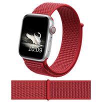 Apple Watch Series 5/4/3/2 38/42/44mm Nailoninis Minkštas Kvėpuojantis Pakeičiama Apyrankė Laikrodžio Dirželis 40mm raudona