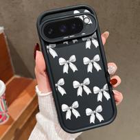 Bowknot Pattern Soft Silicone Case For Google Pixel 9 Pro XL 8A 8 7 Pro Lens Protection Shockproof TPU Matte Phone Cover Google Pixel 9 juoda