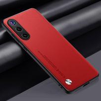Plain Pu Leather Case for ZTE Nubia RedMagic 10 Air Shockproof Matte Hard Camera Protect Cover for Red Magic 10 Pro+ 9spro Plus RedMagic 10 Air raudona