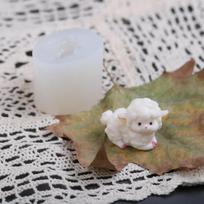 Cute Creative Handmade Silicone Molds Stereo Sheep Gypsum Arrangement Mold Creative Baking DIY Fragrance Candle Accessories 1 gray