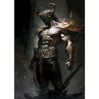 Graikų mitologijos kariai Dzeusas Poseidonas Drobės tapybos spaudiniai Sienos meno plakatai ir Abstrakčios nuotraukos Svetainės freskos Dekoracija 21cm×30cm NoFrame
