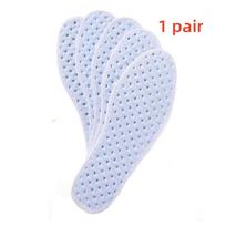 1/3pairs Wormwood Deodorant Soft Insoles: Breathable, Sweat-Absorbent, Herbal Comfort for Military Training & Summer Sports Size 35 mėlyna