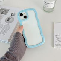 INS stiliaus didelės bangos permatomas oro pagalvės apsaugantis nuo kritimo dėklas, skirtas iPhone 17 Pro - Tinka modeliams 13/14/15/16E iPhone 18 Pro juoda
