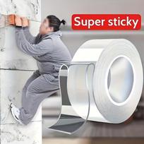 Didelio stiprumo dvipusė nano juosta - Itin stiprūs klijai, daugkartinio naudojimo ir universali rankdarbiams, Kalėdų dekoracijoms ir kt. 3cm*1m