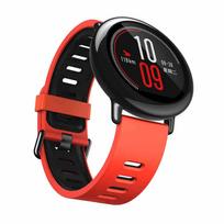 22 mm sportinės silikoninės apyrankės riešui, skirtos Xiaomi Huami Amazfit Bip BIT PACE Lite Youth išmaniajam laikrodžiui, pakeičiama apyrankė išmaniajam laikrodžiui 22mm raudona juoda spalva