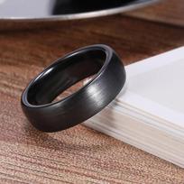 Trisluoksnis 2/4/6 mm juodas šlifuotas madingas keraminis žiedas moterims vyrams vestuviniai žiedai sužadėtuvių juosta moteriški papuošalai bague didelis dydis 4-14 4 black